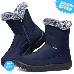 BRAND NEW SHIBEVER Women's Snow Boots: Waterproof, Fur Lined, Anti-Slip